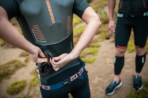 Zone3 - Evolution Men's Swimrun Wetsuit - Black/Orange/Gunmetal - 2023 5 Zone3 - Evolution Men's Swimrun Wetsuit - Black/Orange/Gunmetal - 2023 - Image 5