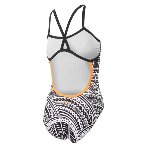 Zone3 - Kona Women's Speed Strap Back Costume - Tribal Print, Black/White/Orange - 2023 2 Zone3 - Kona Women's Speed Strap Back Costume - Tribal Print, Black/White/Orange - 2023 - Image 2