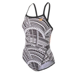 Zone3 - Kona Women's Speed Strap Back Costume - Tribal Print, Black/White/Orange - 2023