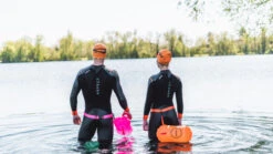 Zone3 - Women's Aspect 'Breaststroke' Wetsuit - Black/Blue/Orange - 2023 -ORCA Shop Zone3 Feel Good Films150 03926.1675439217