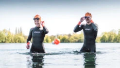 Zone3 - Women's Aspect 'Breaststroke' Wetsuit - Black/Blue/Orange - 2023 -ORCA Shop Zone3 Feel Good Films155 78124.1675439217