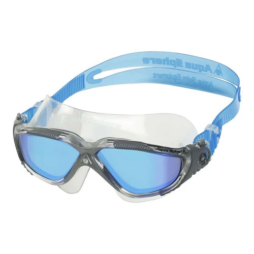 Aquasphere - Vista Transparent Gray Lenses Mirror Blue 2 Aquasphere - Vista Transparent Gray Lenses Mirror Blue - Image 2